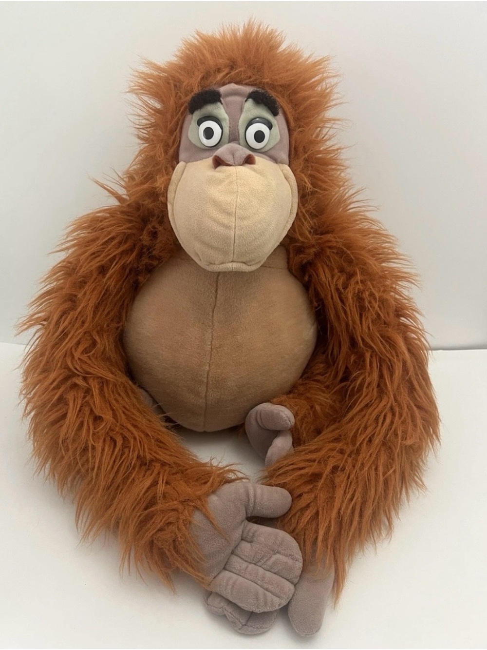 Vintage Walt Disney World Jungle Book King Louie 14" Plush Orangutan Hugging Toy